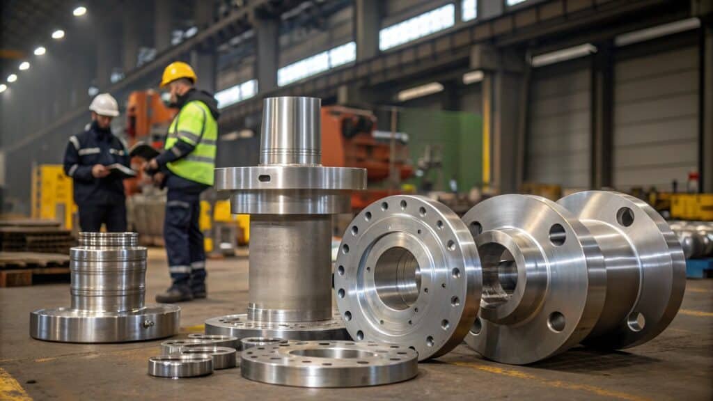 A flow chart illustrating the process of forging 6061 aluminum and then heat-treating it to T6 temper.